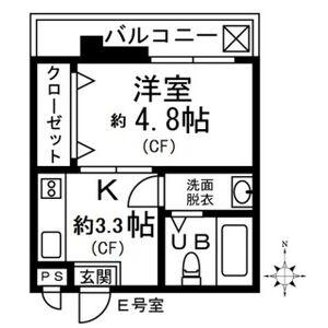 吉川屋ビル(1K/6階)の間取り写真