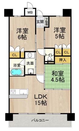 フロンティアタワー日本橋(3LDK/12階)の間取り写真
