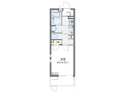 クレイノシャンス(1K/1階)の間取り写真