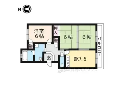 フェリカ葉山(3DK/1階)の間取り写真