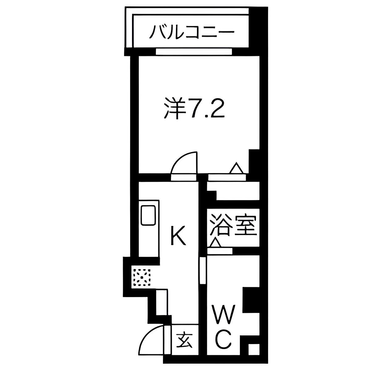 ロイヤルメゾン宝塚(1K/3階)の間取り写真