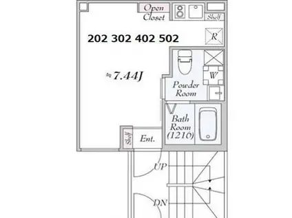 NISH-NIPPORI TERRACE(ワンルーム/1階)の間取り写真