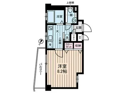 ルビナスウエストパレス(1K/3階)の間取り写真