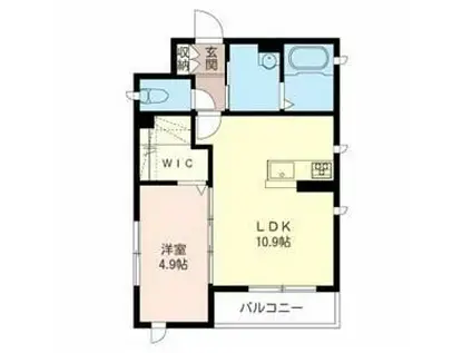 K S パークハウス(1LDK/3階)の間取り写真