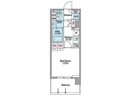 コンフォリア東新宿ステーションフロント(1K/5階)の間取り写真