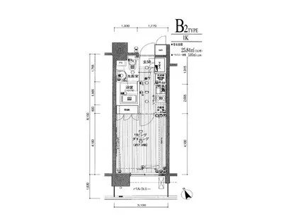 レックス海岸通レジデンス(1K/6階)の間取り写真