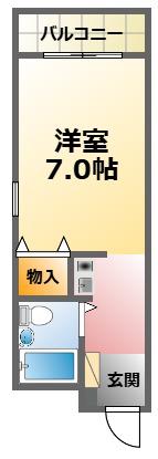 HORIBLDG(1K/3階)の間取り写真