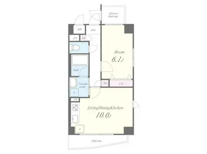 リリー・ラ・アルディス(1LDK/3階)の間取り写真