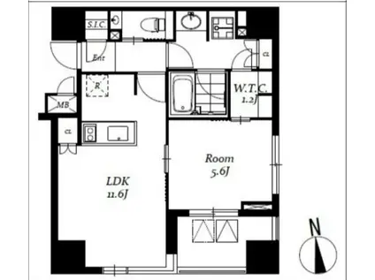レジディア日本橋馬喰町III(1LDK/7階)の間取り写真