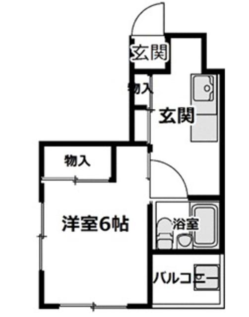 カーサ352(1K/1階)の間取り写真
