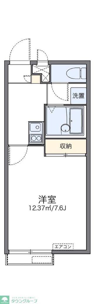 レオパレスアグリコルトゥーラ(1K/2階)の間取り写真