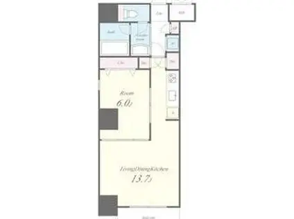 アモン フォンテーヌ(1LDK/7階)の間取り写真