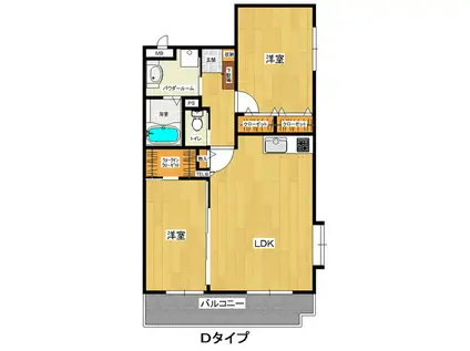 ルーチェ(2LDK/4階)の間取り写真