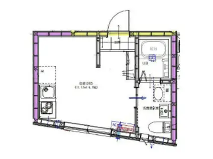 ミックメゾン(ワンルーム/3階)の間取り写真