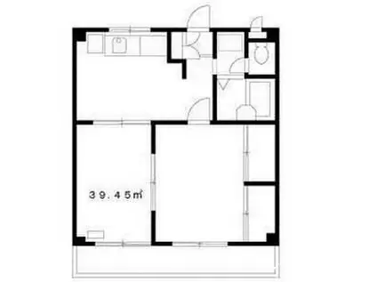 ケインズ・コート(2DK/3階)の間取り写真