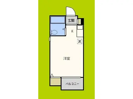 エスティーム18(ワンルーム/3階)の間取り写真