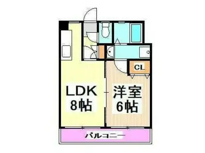 マツダマンション(1LDK/3階)の間取り写真
