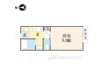 グリーン川島(ワンルーム/1階)の間取り写真