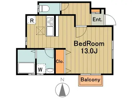 ナテュールメゾン1(1K/1階)の間取り写真