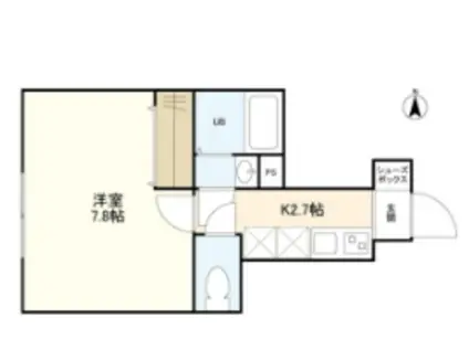 ウェルスクエアイズム四谷大京町(1K/1階)の間取り写真