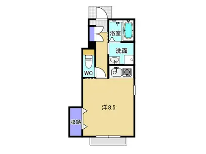 LIBERA(ワンルーム/1階)の間取り写真