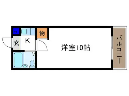 ベルメゾンアルヴェ(1K/2階)の間取り写真