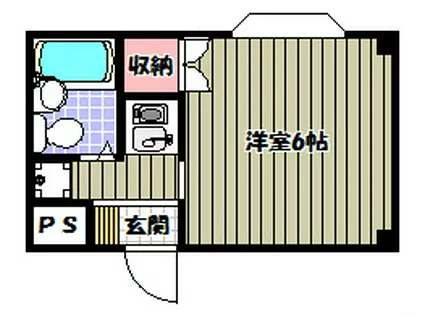 シャルム山村(ワンルーム/2階)の間取り写真