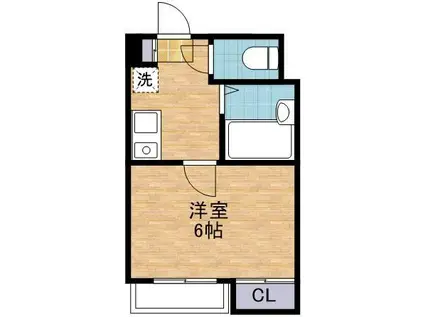 グレースマンションIII(1K/2階)の間取り写真