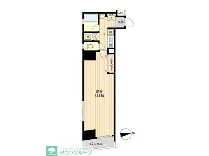 ラクラス新御徒町(1K/4階)の間取り写真