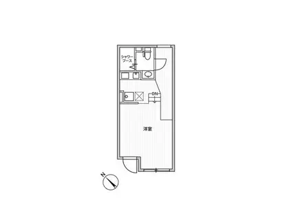 ALERO下目黒(ワンルーム/1階)の間取り写真