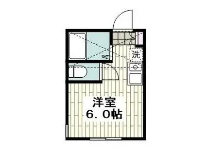 G・Aパーク弘明寺 B棟(1K/2階)の間取り写真