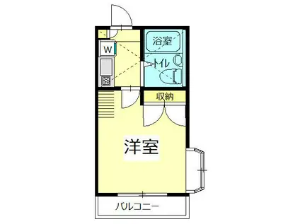 ベルメゾン40相模大野(1K/2階)の間取り写真