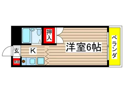 サンハイツ田中(1K/3階)の間取り写真