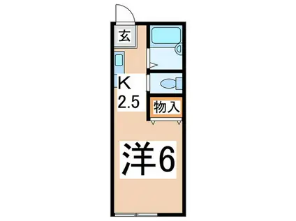 ガーデン25(1K/2階)の間取り写真
