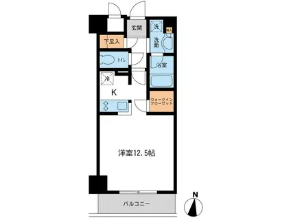 レジデンス両国駅前(ワンルーム/4階)の間取り写真