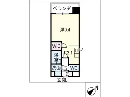 エルスタンザ大曽根(1K/2階)の間取り写真
