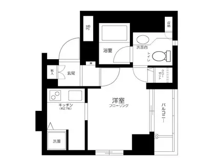 デュオ・スカーラ浅草国際通(1K/9階)の間取り写真