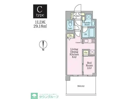 クレストコート東陽町(1LDK/3階)の間取り写真