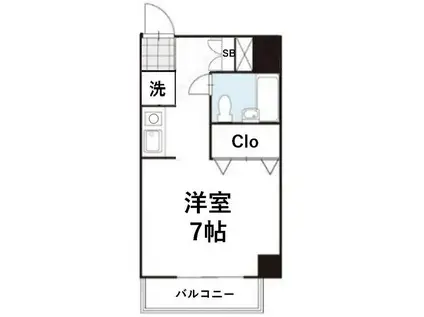 シルクアベニューII(ワンルーム/6階)の間取り写真