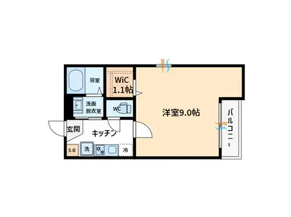 ESTATE PURE 新宿(1K/2階)の間取り写真