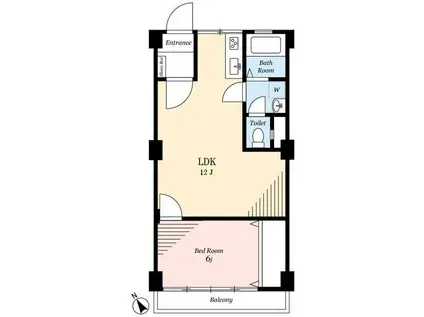 さくらコーポ(1LDK/4階)の間取り写真