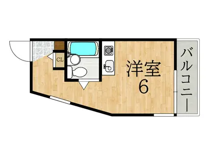 シティホームズ富雄駅前(ワンルーム/4階)の間取り写真