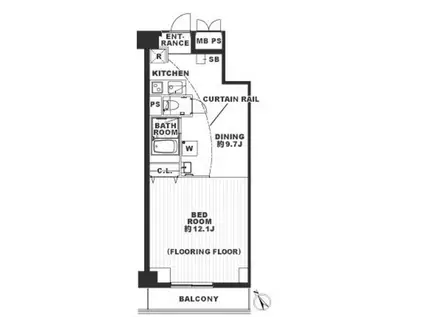 アーバンパーク溝の口(1DK/1階)の間取り写真