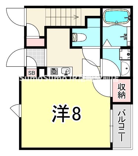 レオネクストプランドール(1K/1階)の間取り写真