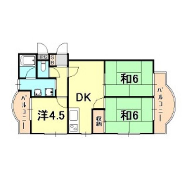 シャルム三田(3DK/3階)の間取り写真