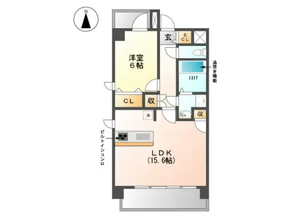 SIGN.BLD(1LDK/2階)の間取り写真