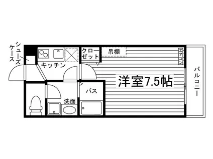 MADRID大和町(1K/2階)の間取り写真