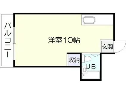 玉里梶原ハイツA(ワンルーム/1階)の間取り写真