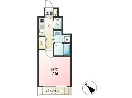 キングスコート(1K/1階)の間取り写真