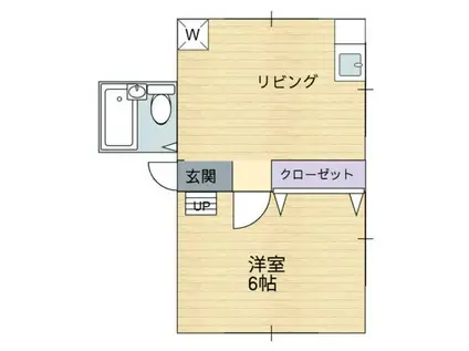 コーポ市川(1DK/2階)の間取り写真